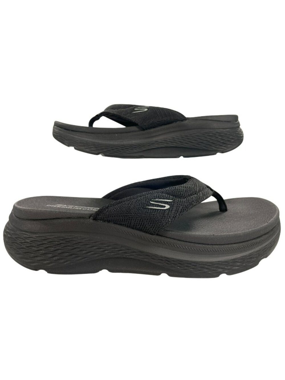 Skechers Go OTG Splendor Flip-Flips Black Sandals 141459 Women's Sz 8 NEW